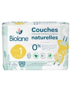 Biolane Couches Naturelles 28 Couches - Taille 1 (2-5 Kg)
