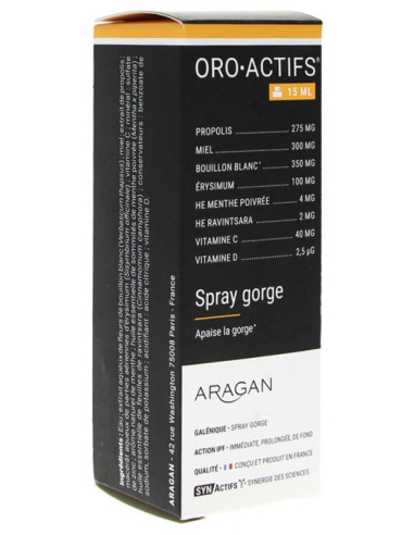 Aragan Synactifs OroActifs Spray - 15 ml