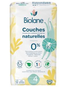 Biolane Couches Naturelles - 44 Couches Taille 4 (7-18 Kg)