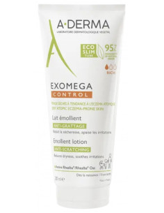 A-DERMA Exomega Control Lait Émollient Anti-Grattage Tube Eco Conçu - 200 ml