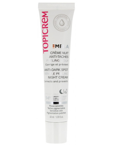 Topicrem MELA Crème Nuit Anti-Taches Peeling Doux - 40 ml