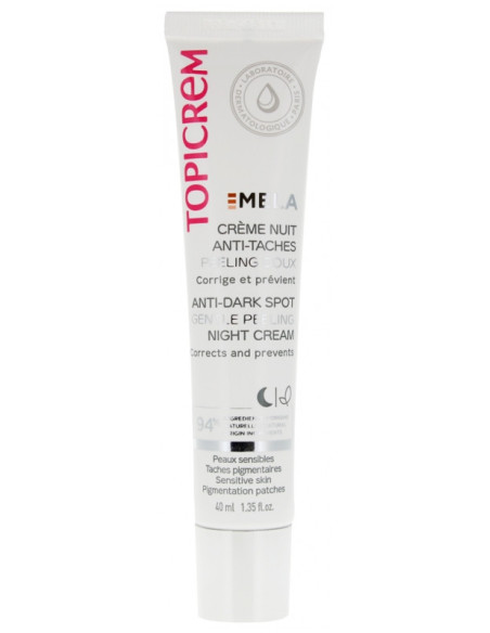 Topicrem MELA Crème Nuit Anti-Taches Peeling Doux - 40 ml
