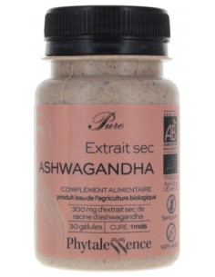 Phytalessence Pure Extrait sec d'Ashwagandha BIO - 30 gélules