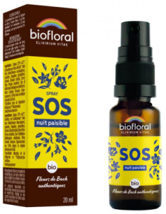 Biofloral Fleurs de Bach Spray SOS Nuit Paisible Bio - 20 ml
