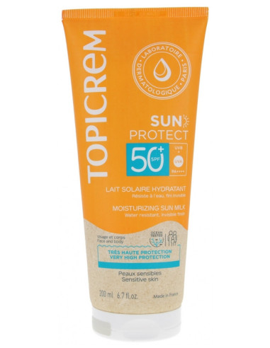 Topicrem Sun Protect Lait Solaire Hydratant SPF50+ - 200 ml