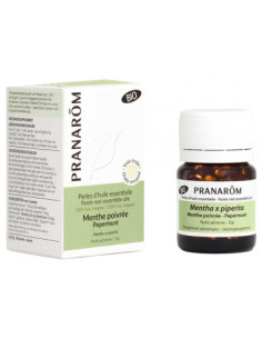 Pranarôm Perles d'Huile Essentielle Menthe Poivrée (Pepermunt) Bio - 60 Perles