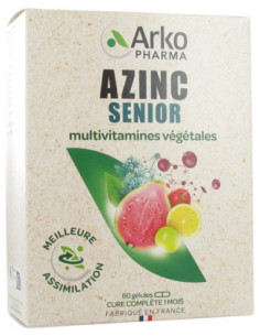 Arkopharma Azinc Senior Multivitamines Végétales - 60 Gélules