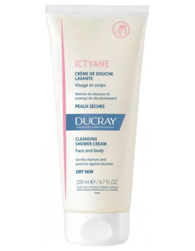 Ducray Ictyane Crème de Douche Lavante Peaux Sèches - 200 ml