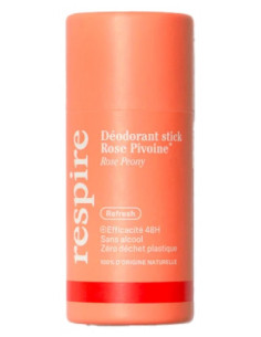 Respire Déodorant Stick Rose Pivoine Format Carton Bio - 50 g