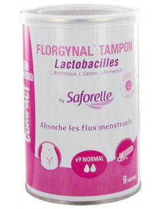 Saforelle Florgynal Tampons probiotique normal avec applicateur - 9 unités