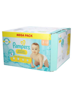 Pampers Premium Protection 114 Couches - Taille 3 (6-10 kg)