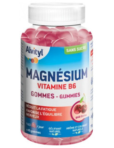 Alvityl Magnésium Vitamine B6 Cerise - 45 Gummies