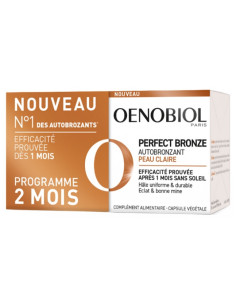 Oenobiol Perfect Bronze Autobronzant Peau Claire - Lot de 2 x 30 Capsules