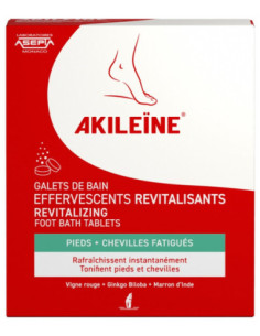 Akileïne Galets de Bain Effervescents Revitalisants - 6 Galets