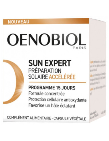 Oenobiol Sun Expert Préparateur Solaire Accélérée - 15 Capsules