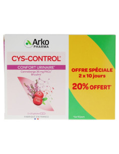Arkopharma Cys-Control Confort Urinaire - Lot de 2 x 20 Gélules