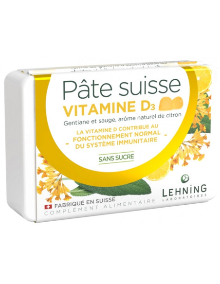 Lehning Pâte Suisse Vitamine D3 - 40 Gommes