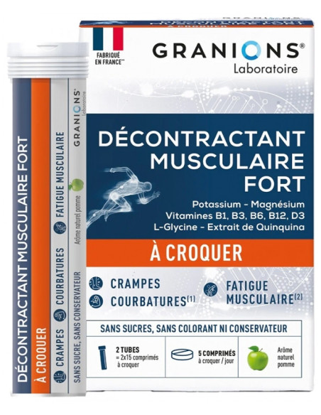 Granions Décontractant Musculaire Fort à Croquer - 30 Comprimés