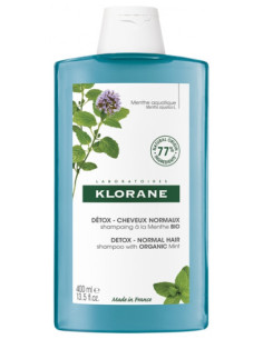 Klorane Détox - Cheveux Normaux Shampoing à la Menthe Bio - 400 ml