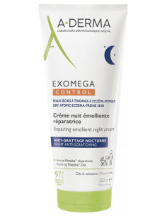 A-derma Exomega Control Crème de Nuit Réparatrice Anti Grattage - 200ml
