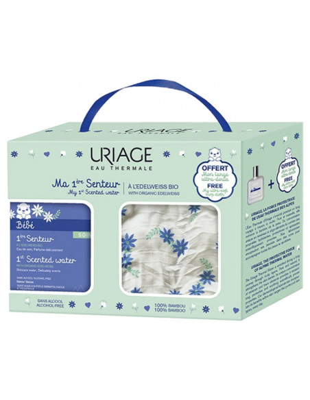 Uriage Bébé 1ère Senteur Eau de Soin Parfumée 50 ml + Lange Ultra-Doux Offert