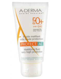 A-DERMA Protect AC Fluide Matifiant Très Haute Protection SPF50+ - 40 ml