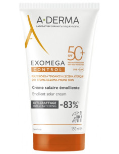 A-DERMA Exomega Control Crème Solaire Émolliente SPF50+ - 150 ml