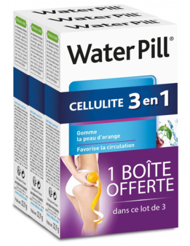 Nutreov Water Pill Cellulite 3en1 - Lot de 3 x 20 Comprimés