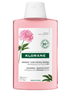 Klorane Apaisant - Cuir Chevelu Sensible Shampoing à la Pivoine Bio - 200 ml
