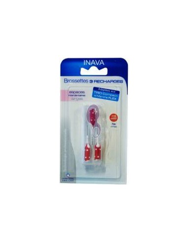 INAVA Brossettes interdentaires larges - 3 recharges fines coniques 4 à 3 mm