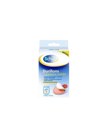 Pansements Coricides Durillons (2 emplâtres + 2 disques coricides)