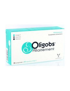 Oligobs Allaitement, 30 comprimés + 30 capsules d'oméga 3 2