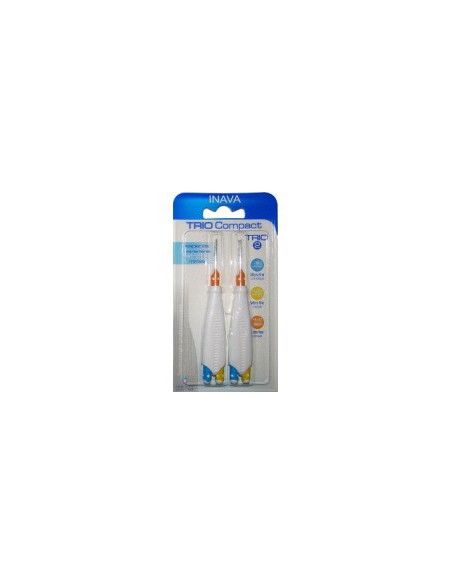 INAVA Trio compact 2, étroits mixtes, 2 manches + 6 brossettes