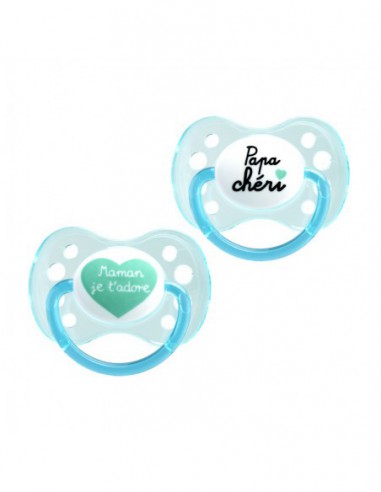 Sucette Anatomique Duo Message Collection N°31 Silicone 0-6 mois - 2 sucettes