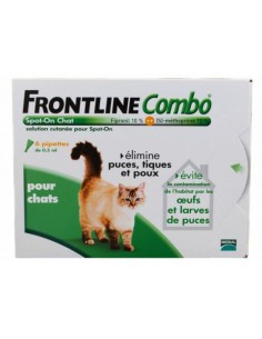 Antiparasitaire Frontline combo pour chat - 6 pipettes