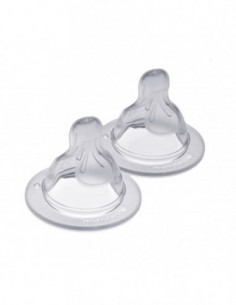 Tétine en silicone Silk Teat débit 2 Moyen - 2 tétitnes