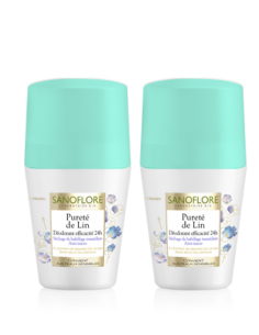 Déodorant Roll On 24H Pureté de Lin Duo - 2x50ml