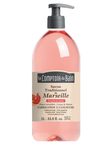 Savon Traditionnel de Marseille Pamplemousse Rose - 1L