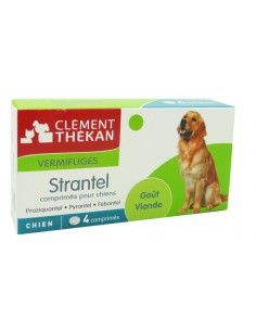 Clément Thékan Strantel Vermifuges Chiens Goût Viande - 4...