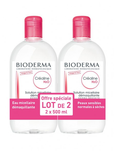 Créaline H2O Solution Micellaire - 2x500ml