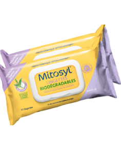 Lingettes Biodégradables à l'Aloe Vera - 2x72 Lingettes