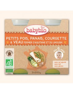 Petit Pot Menu Petits Pois, Panais, Courgette & Veau...