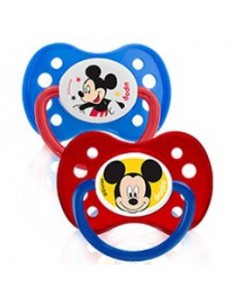Sucette +6 Mois "DUO MICKEY" avec Anneau N°A63 - 2 unités