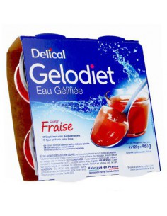 Gelodiet Eau Gélifiée Fraise - 4x120g
