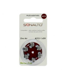 SONALTO A312 - 6 piles auditives