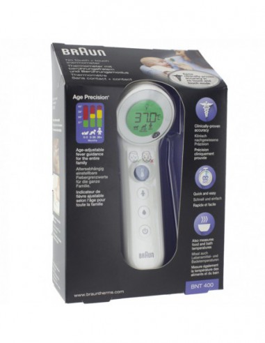 Braun Thermomètre Frontal Sans Contact BNT400WE