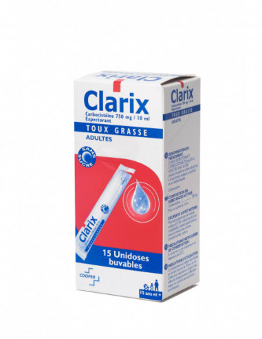 CLARIX EXPECTORANT CARBOCISTEINE 750mg/10ml...