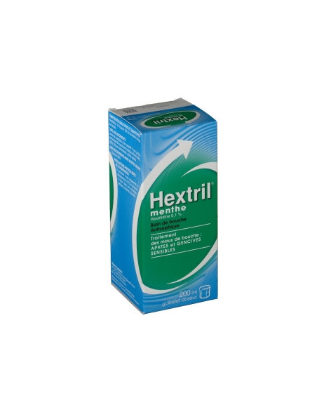 HEXTRIL MENTHE 0,1 POUR CENT, solution pour bain de bouche - 200 ml