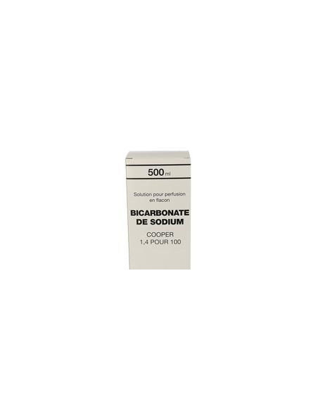 BICARBONATE DE SODIUM COOPER 1,4 %, solution pour perfusion en flacon  Encadré - 500ml