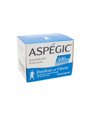 ASPEGIC 500 mg, poudre pour solution buvable en sachet-dose - 20x1023mg